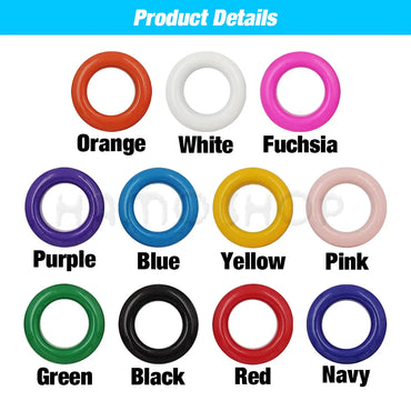 100sets Metal Eyelets Grommets Metal Hole Eye Rings Mix Color For Leathercraft DIY Shoes Belt Cap Bag Tags Clothes Scrapbooking