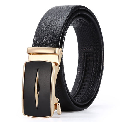 Men's Automatic Leather Buckle Business Belt - Professional Efficiency