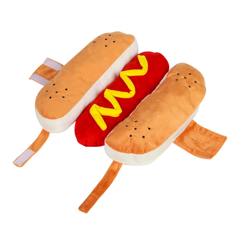 Rolig Halloween kostumer för hundar Valp Husdjur kläder Hot Dog Design hund kläder Husdjur Apparel kläder upp katt part kostym e Sut