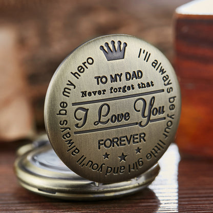 TO MY SON LOVE FOREVER Quartz Pocket Watch