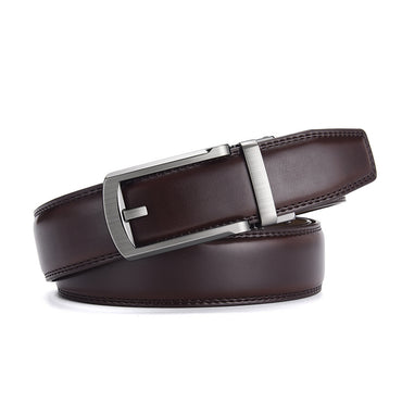 Men's Automatic Buckle Pure Cowhide Pant Belt - Authentic Sophistication