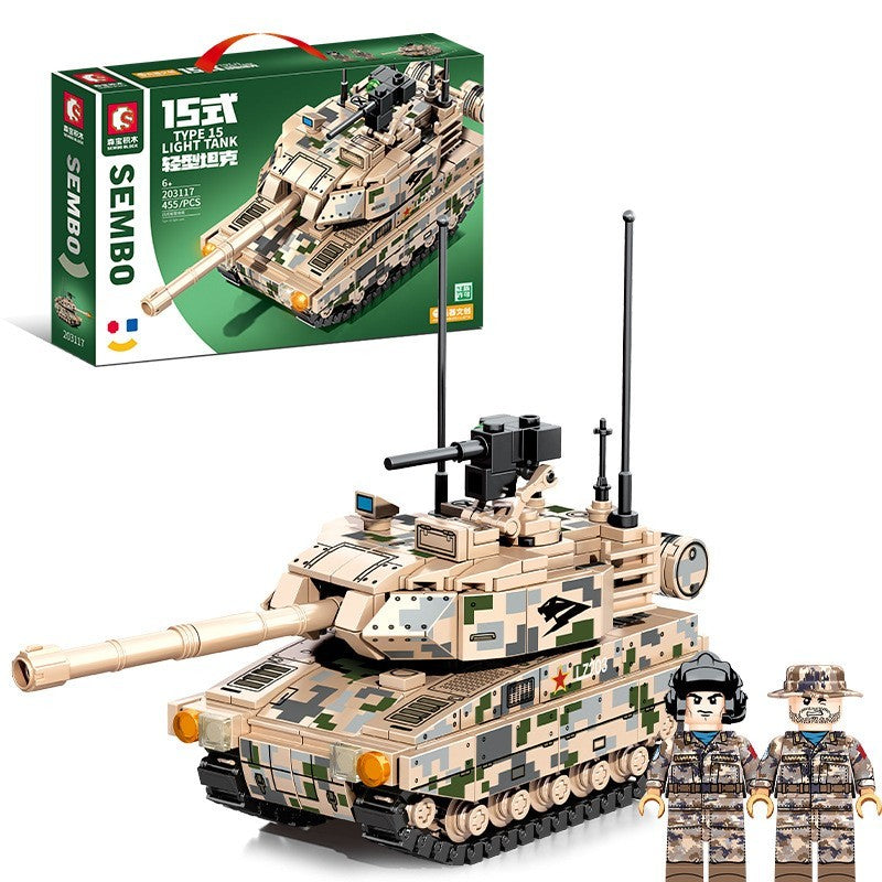 Pusselleksak för montering av tankmodell