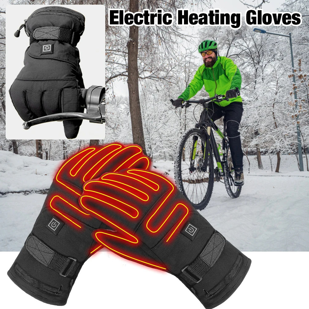 Gants chauffants électriques d'hiver, gants pour moto à écran tactile