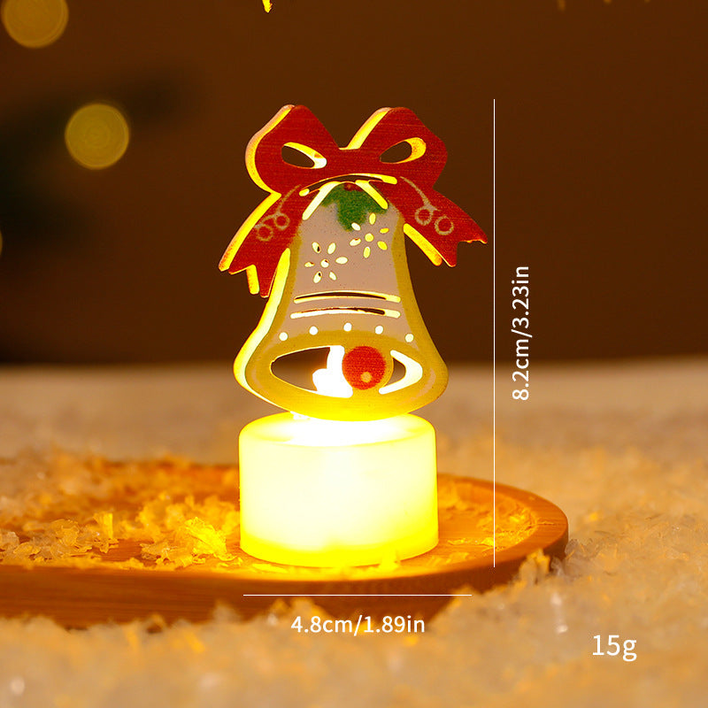 LED Electronic Candle Lights Christmas Trees Santa Claus Snowmen Creative Candles Small Night Lights Home Decorative Ornaments