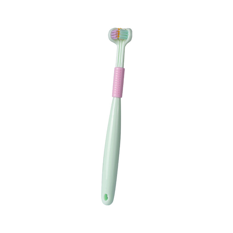 Three-sided Macaron Soft Bristle Toothbrush Care Safety Toothbrush Teeth Deep Cleaning Portable Travel