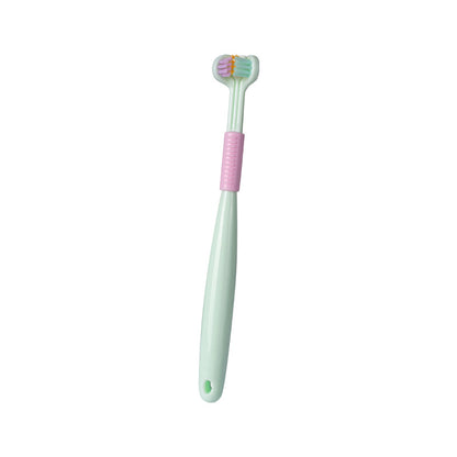 Three-sided Macaron Soft Bristle Toothbrush Care Safety Toothbrush Teeth Deep Cleaning Portable Travel