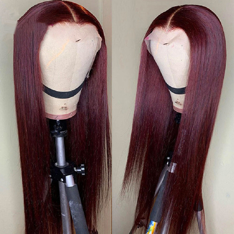T-del Lace Frontal Peruker Äkta Frisyrer Huvudbonader