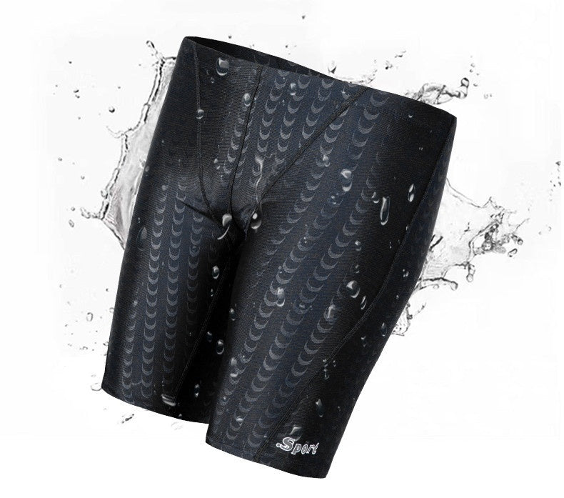 Men's Beach Surfing Shark Skin Waterproof Fabric Swimming Trunks
