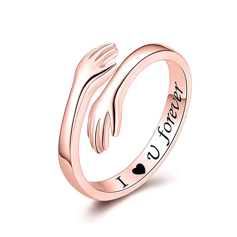 Adjustable I Love You Forever Hug Rings For Women Men