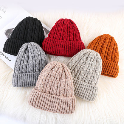 Winter Mohair Women Fleece Knitted Beanie