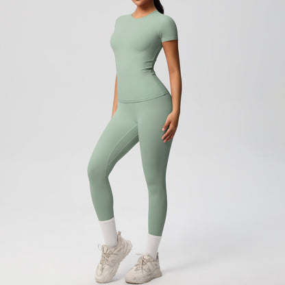 C it all Stretch Sports T-Shirt & High Waist Yoga Pants Set