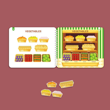 Enlightenment Early Learning Stickers Food Games Flip Book