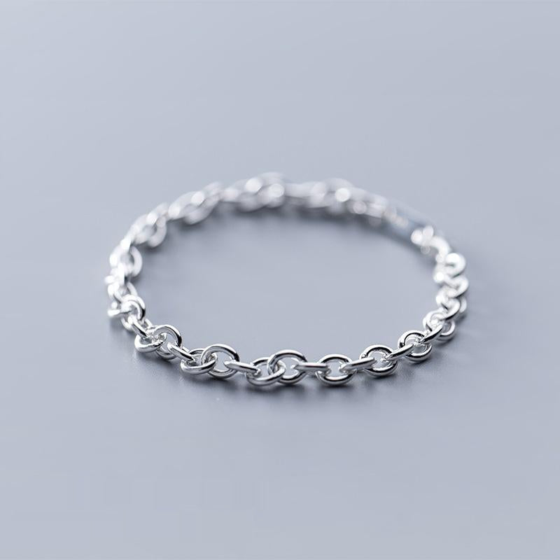 S925 Silver Bracelet Korean Simple Fashion Ankle-strap Buckle Graceful Personality Chain