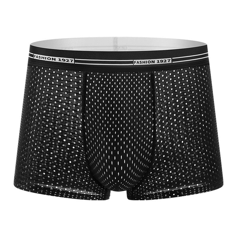 Men's Fashionable Mesh Breathable Ice Silk Underwear