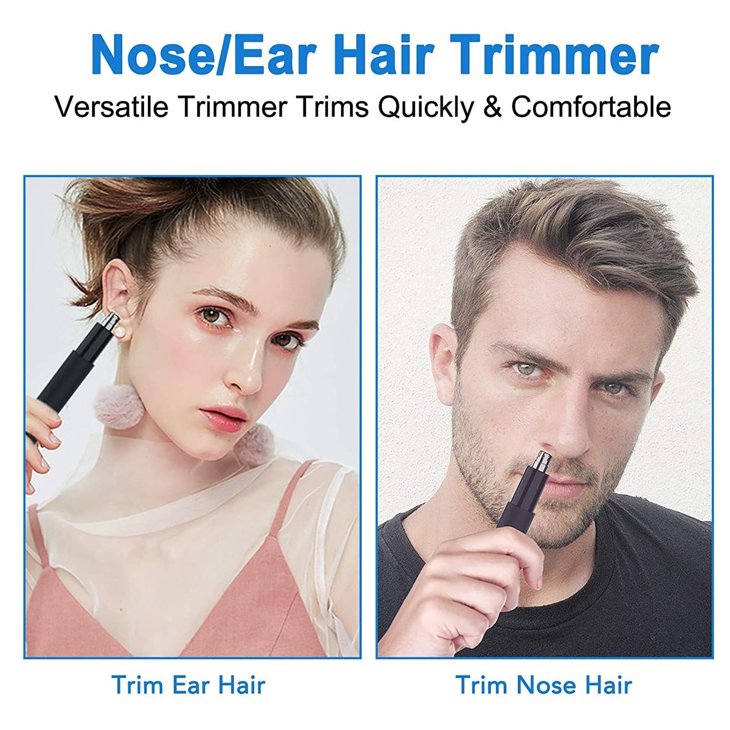 Ear and Nose Hair Tmmer for Men and Women-2020, Professional & Painless Nose Hair Clipper/Remover with Stainless Steel Blade & IPX7 Waterproof System Amazon Banned