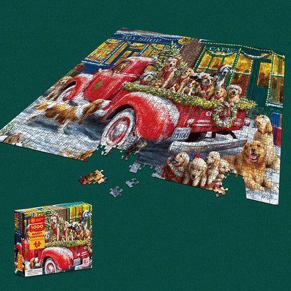 Puzzle de décompression de 1000 pièces, assemblage de papier du père noël de noël pour adultes et enfants