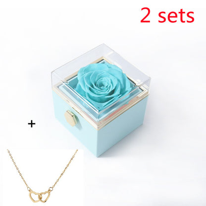 Stainless Steel Double Love Necklace Box Set