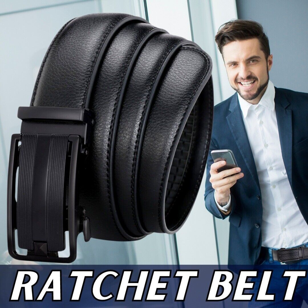 Ceinture à cliquet pour hommes ceinture en cuir pour hommes avec boucle coulissante ceintures à cliquet pour hommes USA