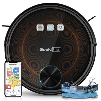 Geek Smart L8 Robot Vacuum Cleaner And Mop, LDS Navigation, Wi-Fi Connected APP, Selective Room Cleaning,MAX 2700 PA Suction, Ideal For Pets And Larger Home.Banned