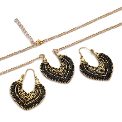 Colored Rope Winding Earrings Necklace Two-piece Set - Stylish & Elegant