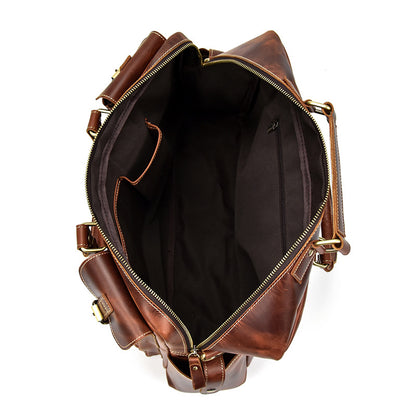 Sac à bandoulière en cuir de cheval pour hommes, porte-documents en cuir pour ordinateur Portable