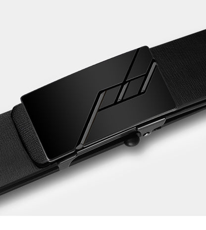 Men's Automatic Leather Buckle Cowhide Casual Business Belt - Versatile Professional