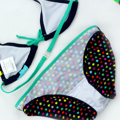 New Cute Star Pattern Split Children Bikini Swimsuit