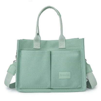 Décontracté quotidien toile fourre-tout sacs à bandoulière femmes maman sac grande capacité messager Multi poche bandoulière Chic sac à main réutilisable