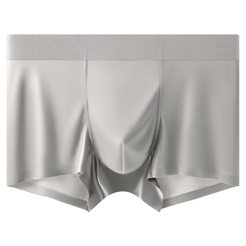 Light-luxury Satin Ice Silk Antibacterial Mens Boxer Briefs