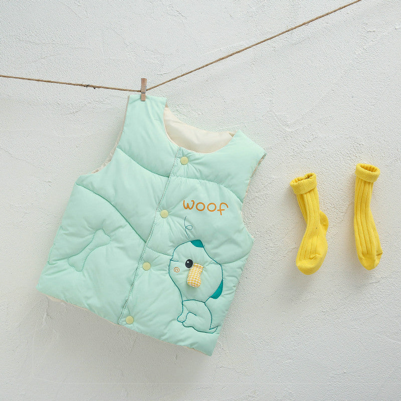 Gilet en coton pour enfants, vente en gros, vêtements pour hommes et femmes, gilet en coton pour bébés