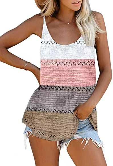 Loose Camisole Knit Beach Top Women Beachwear