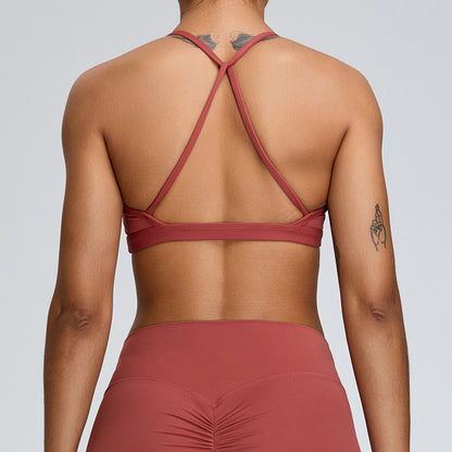 Nude Feel Beauty Back Yoga Bra For Women Push Up Sports Tight-fitting Outerwear Running Workout Vest