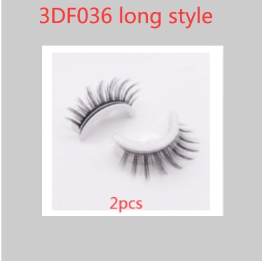 Återanvändbara 3D Mink Lashes naturliga falska ögonfransar Självhäftande falska limmar fria lass Makeup ögonfrans Extens Silk ögonfransar