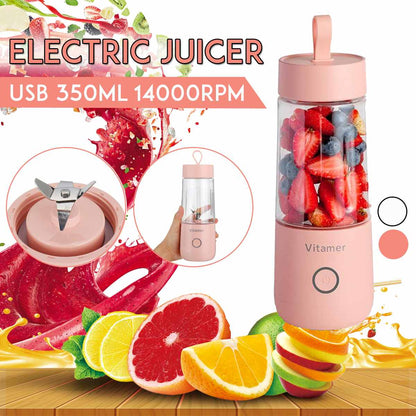 Presse-agrumes électrique Portable de 350ml, mélangeur Rechargeable par USB, tasse de Smoothie et de Slushy, bouteille de mélangeur de jus frais, chargement USB, Gadgets de cuisine