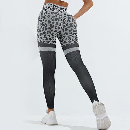 Pantalon de Fitness imprimé léopard pour femmes, taille haute, levage des fesses, Leggings sans couture, élastique, course à pied, entraînement sportif, pantalons de Yoga, tenues de gymnastique, vêtements