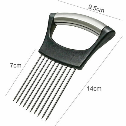 Food Slice Assistant - Rostfritt stål Lökhållare Slicer Tomat Cutter NonSlip 