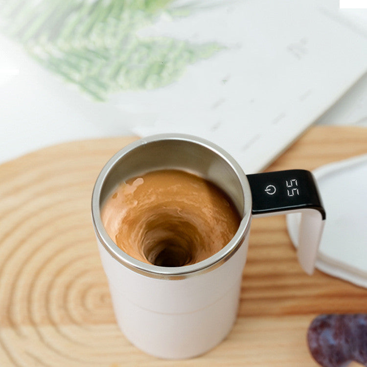 Elektrisk kaffemugg USB uppladdningsbar automatisk magnetkopp IP67 vattentät matsäker rostfritt stål för juice te Milksha köksprylar