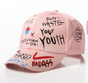 Nytt VAD Graffiti Baseball Cap Hip Hop Tide Hat sommar resor Shade Caps män kvinnor utomhus Sport Casual Hats Snapbacks Hattar Gorr