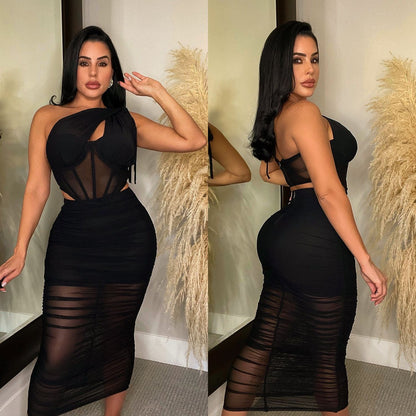 Women's Clothing Mesh Two-piece Set