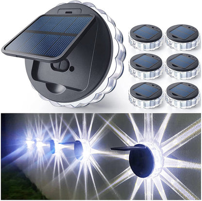 Garden Fence Lighting Solar Wall Light Home Decor Round Solar Lamp  Led