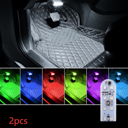 Lampe d'ambiance de chargement USB tactile dans la voiture