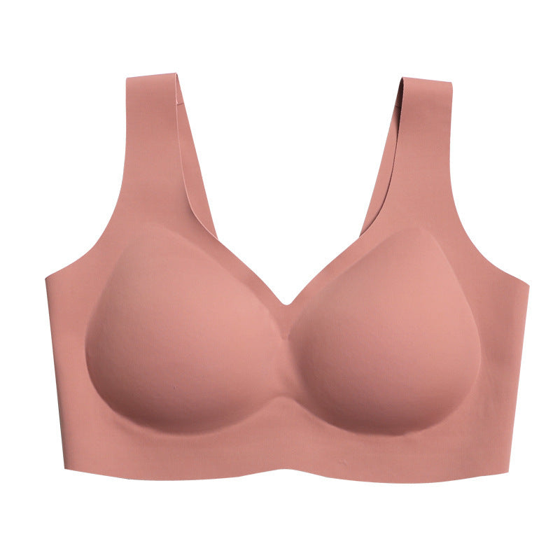 Namijiao New Air Traceless Underwear Women"s Air Rimless Bra Integrated Fixed Cup Sleeping Bra