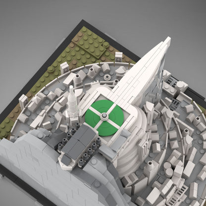 Vit stadsbyggnad Minas Tirith-leksak