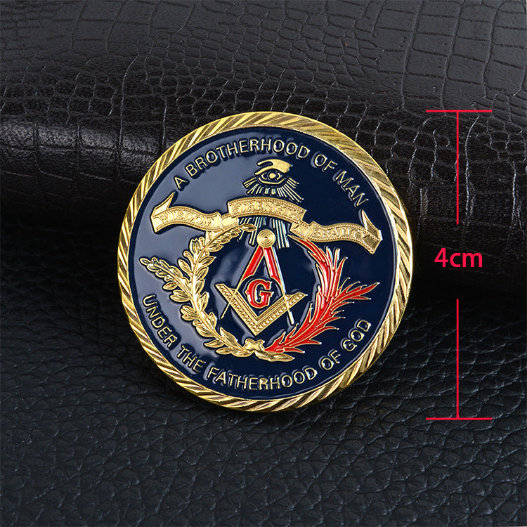 European Freemasonry Collectible CoinAmerican Freemasonry Coin