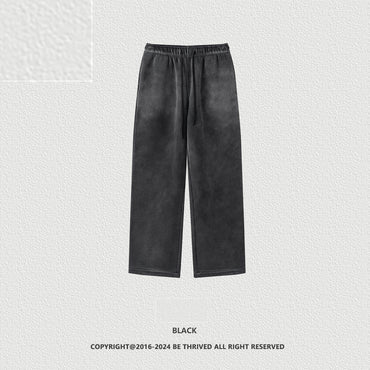 Men's Loose Velvet Thickened Wide Leg Straight Casual Pants