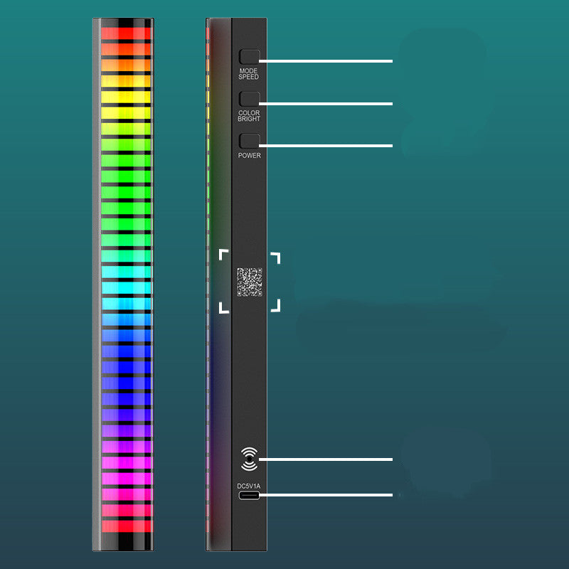 Ny bil Ljud Control Ljus RGB röst-aktiverad musik rytm omgivningsljus med 32 LED 18 färger bil Home Dekoration Lampa