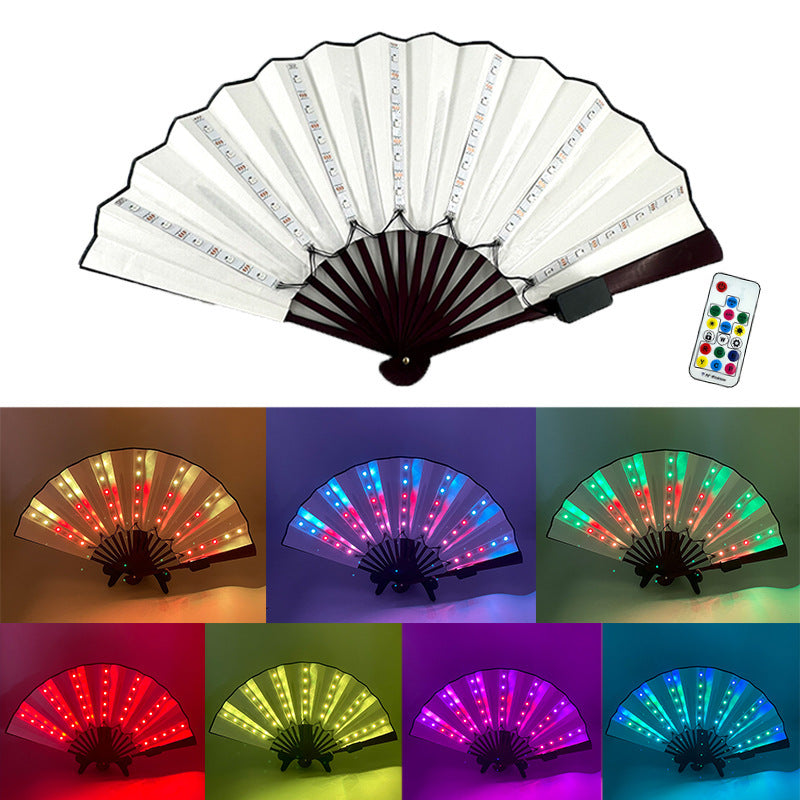 LED Luminous Fan Color Folding Fan