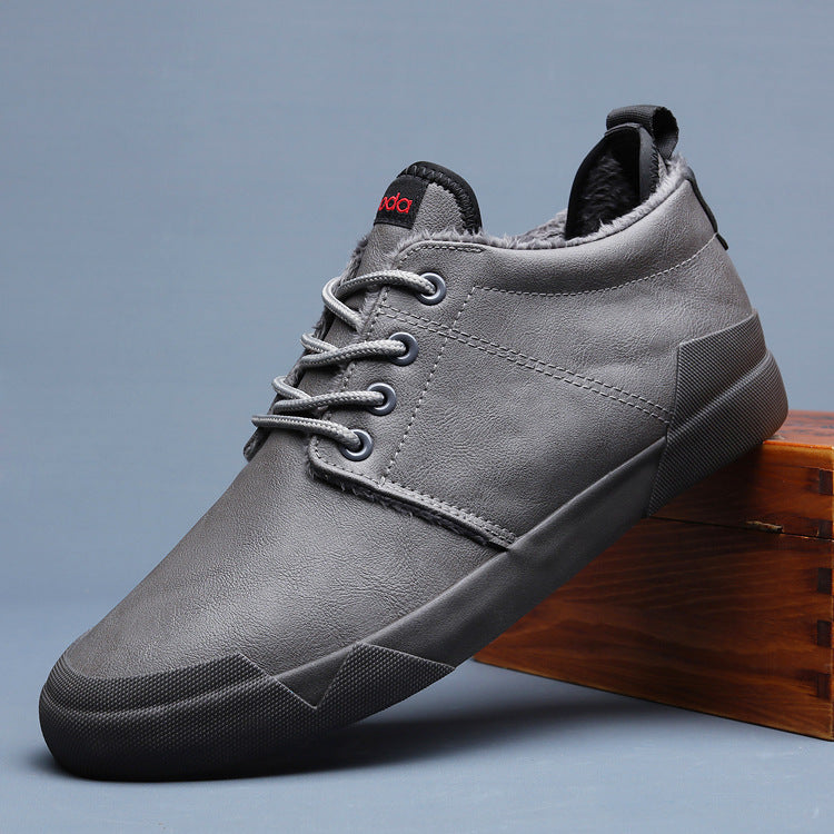 Fashion men shoes lace-up leather casual shoes