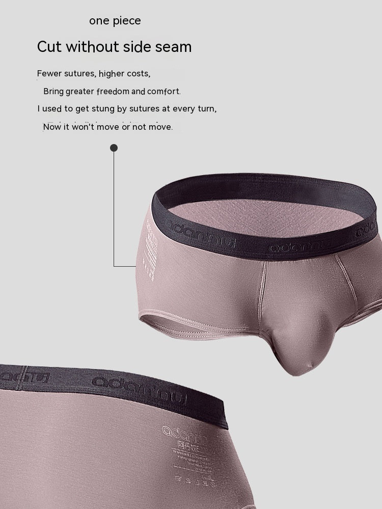 Men's Breathable Pure Color Seamless Modal Underwear Briefs