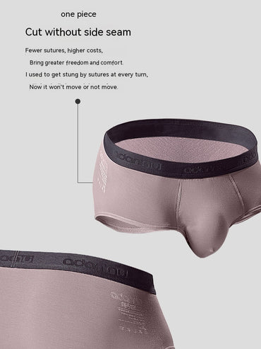 Men's Breathable Pure Color Seamless Modal Underwear Briefs